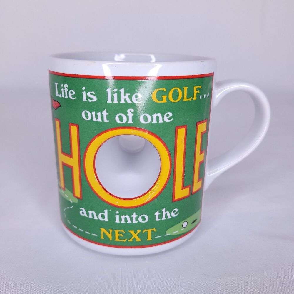 Hole In One Golf Mug Vintage Novelty Ceramic Funny